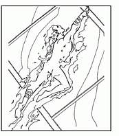 coloriage les 4 fantastiques johnny Storm la torche humaine